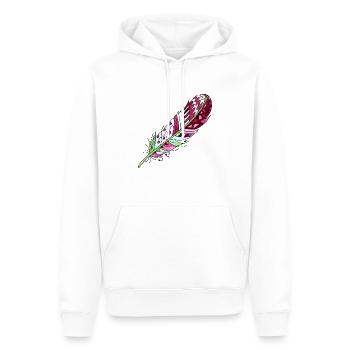 Plume - Sweat à capuche Premium bio Homme - blanc - Devant - Nico (187cm)
