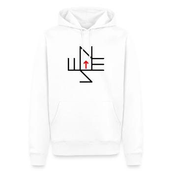 Neu-Wind-Rose - Men’s Premium Organic Hoodie - white - Front - Nico (187cm)