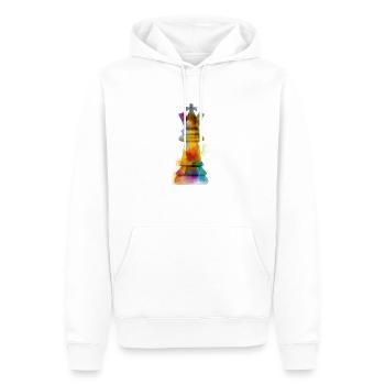 Art Chess Piece King - Men’s Premium Organic Hoodie - white - Front - Nico (187cm)