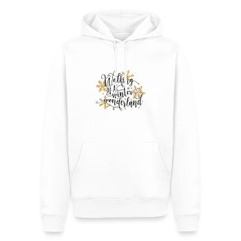 Wandern in einem Winterwunderland - Männer Premium Bio Hoodie - Weiß - Vorne - Nico (187cm)