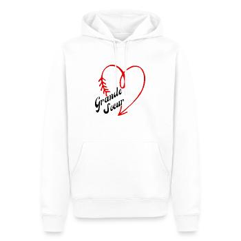 grande sœur cœur - Sweat à capuche Premium bio Homme - blanc - Devant - Nico (187cm)
