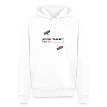 Geschenkidee Geschenk Level Up Gaming Geburtstag - Männer Premium Bio Hoodie - Weiß - Vorne - Nico (187cm)