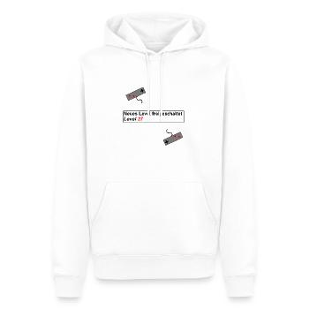 Geschenk Geschenkidee Geburtstag Gaming Level Up - Männer Premium Bio Hoodie - Weiß - Vorne - Nico (187cm)