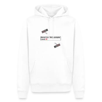 Geschenk Geschenkidee Geburtstag Gaming Level Up - Männer Premium Bio Hoodie - Weiß - Vorne - Nico (187cm)