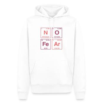 NO FEAR - with elements of the perdiode system - Men’s Premium Organic Hoodie - white - Front - Nico (187cm)