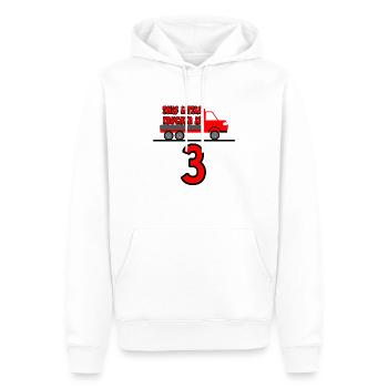 Camion - Sweat à capuche Premium bio Homme - blanc - Devant - Nico (187cm)