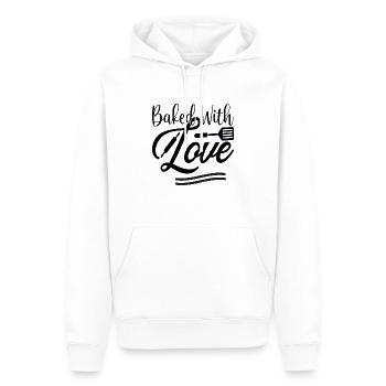 Cuit avec amour - Sweat à capuche Premium bio Homme - blanc - Devant - Nico (187cm)