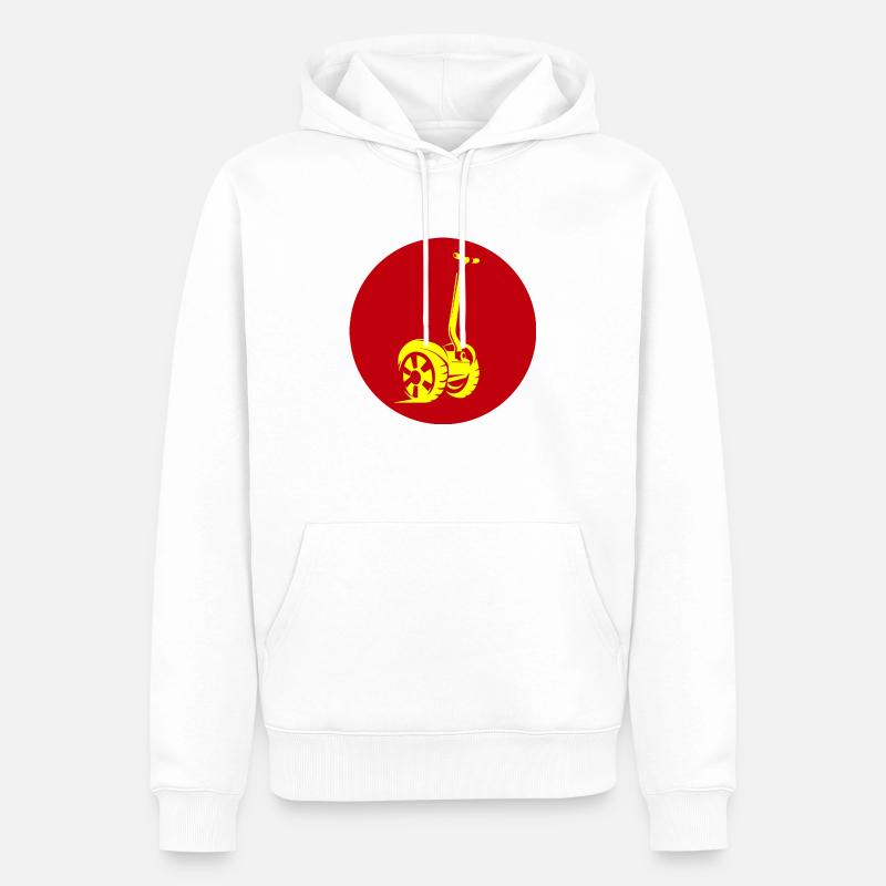 E-Scooter E-Roller Scooter - Männer Premium Bio Hoodie - Weiß