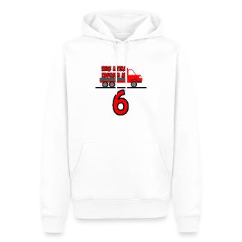 Truck - Männer Premium Bio Hoodie - Weiß - Vorne - Nico (187cm)