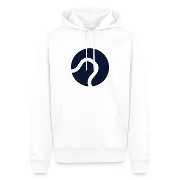 CHIEN CHAT ANIMAL DE COMPAGNIE - Sweat à capuche Premium bio Homme - blanc - Devant - Nico (187cm)