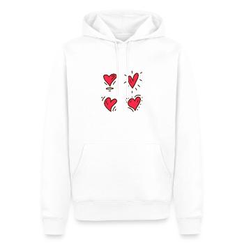 14 Feb Be My Valentine Happy Valentine Day 01 - Männer Premium Bio Hoodie - Weiß - Vorne - Nico (187cm)