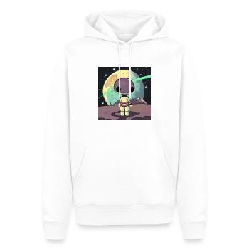 Cosmic Creativity 16 - Männer Premium Bio Hoodie - Weiß - Vorne - Nico (187cm)