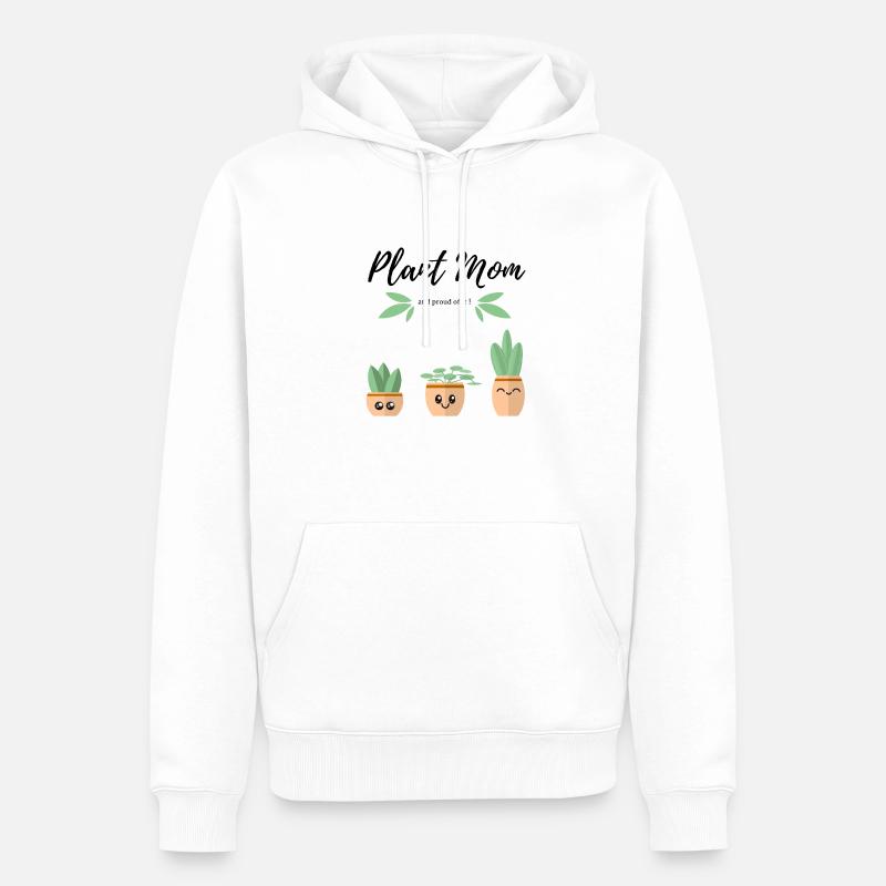 Pflanzenmutter - Männer Premium Bio Hoodie - Weiß