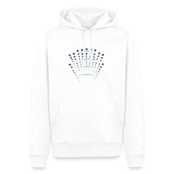 Dotart 011 - Sweat à capuche Premium bio Homme - blanc - Devant - Nico (187cm)