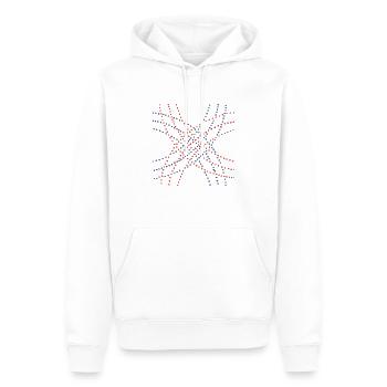 Dotart 016 - Sweat à capuche Premium bio Homme - blanc - Devant - Nico (187cm)