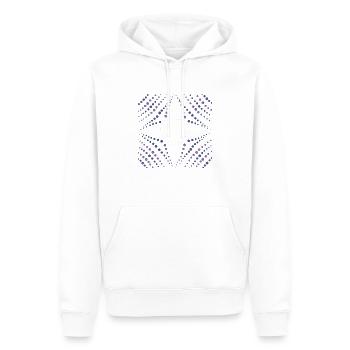 Dotart 010 - Sweat à capuche Premium bio Homme - blanc - Devant - Nico (187cm)