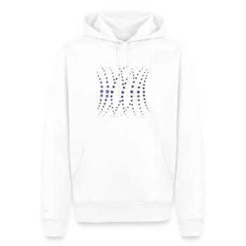 Dotart 025 - Sweat à capuche Premium bio Homme - blanc - Devant - Nico (187cm)
