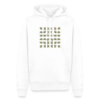 Retro Gaming Cross - Männer Premium Bio Hoodie - Weiß - Vorne - Nico (187cm)