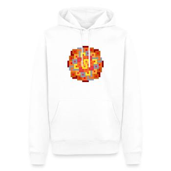 Pixelmandala - Männer Premium Bio Hoodie - Weiß - Vorne - Nico (187cm)