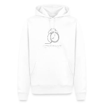 Moments de qualité Language de l amour - Sweat à capuche Premium bio Homme - blanc - Devant - Nico (187cm)