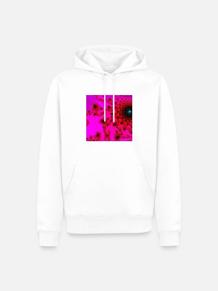 00022 pink - Männer Premium Bio Hoodie - Weiß