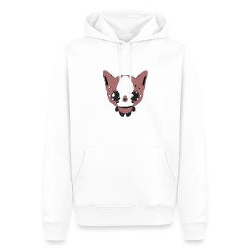 Lutti le mignon kawaii - Sweat à capuche Premium bio Homme - blanc - Devant - Nico (187cm)
