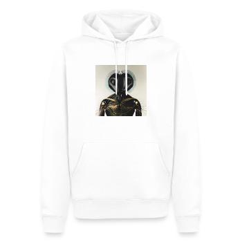 Fotografisches Portrait Humanoides Insekt - Männer Premium Bio Hoodie - Weiß - Vorne - Nico (187cm)