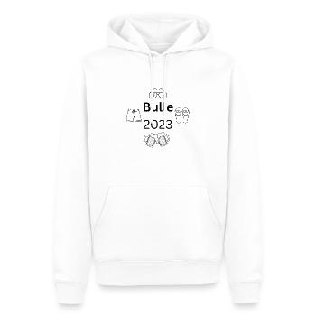 BULL 2023 - Bulgarie - Sables d’or - Sweat à capuche Premium bio Homme - blanc - Devant - Nico (187cm)
