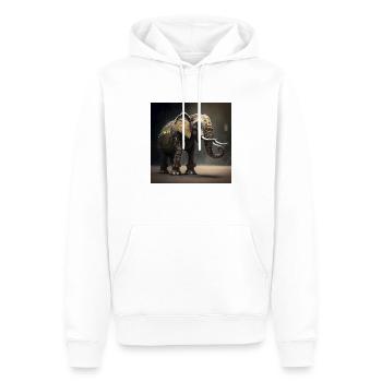 Elefant in Kenia - Männer Premium Bio Hoodie - Weiß - Vorne - Nico (187cm)