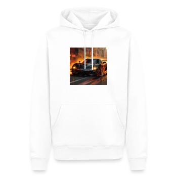 car word - Männer Premium Bio Hoodie - Weiß - Vorne - Nico (187cm)