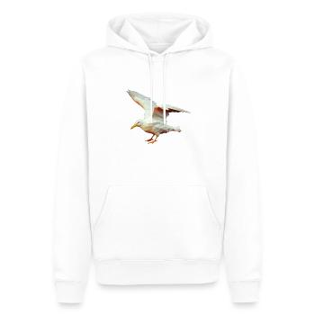 North Sea Coast Seagull - Men’s Premium Organic Hoodie - white - Front - Nico (187cm)