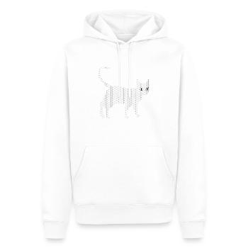 Art de chat et yeux de chat - Sweat à capuche Premium bio Homme - blanc - Devant - Nico (187cm)