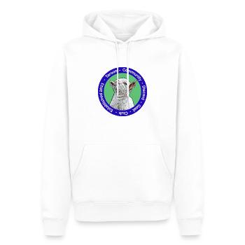 Taroon Goat Club Logo - Männer Premium Bio Hoodie - Weiß - Vorne - Nico (187cm)
