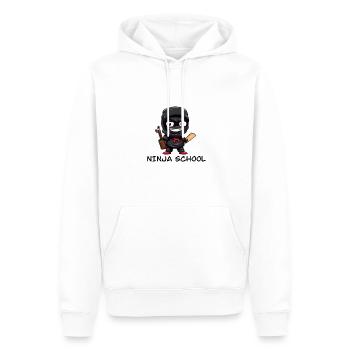 school ninja - Männer Premium Bio Hoodie - Weiß - Vorne - Nico (187cm)