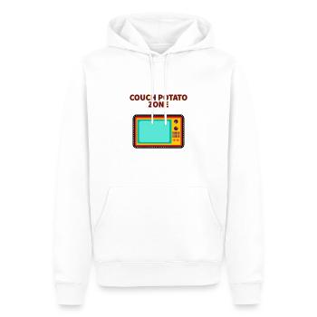 Larve - Sweat à capuche Premium bio Homme - blanc - Devant - Nico (187cm)