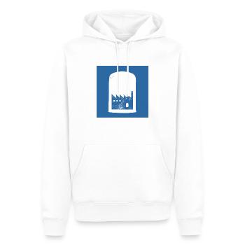 Chocollectif - Sweat à capuche Premium bio Homme - blanc - Devant - Nico (187cm)