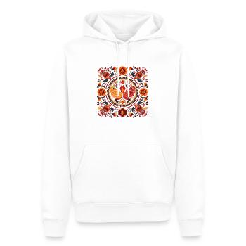 Vintage-Vögel - Männer Premium Bio Hoodie - Weiß - Vorne - Nico (187cm)