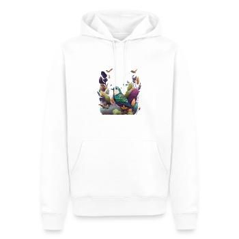 Gardiens de la nature #savethebirds - Sweat à capuche Premium bio Homme - blanc - Devant - Nico (187cm)