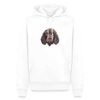 American Water Spaniel Kopf Comic Cartoon Hund - Männer Premium Bio Hoodie - Weiß - Vorne - Nico (187cm)