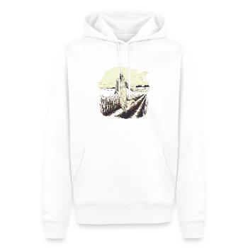 Meridian - Männer Premium Bio Hoodie - Weiß - Vorne - Nico (187cm)