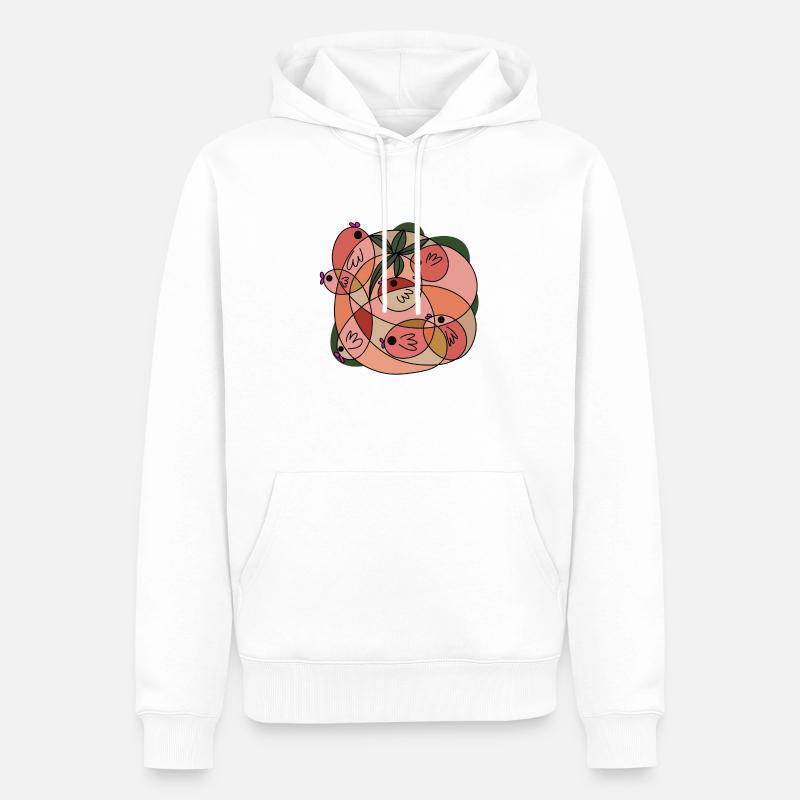 Fisch 4 - Männer Premium Bio Hoodie - Weiß