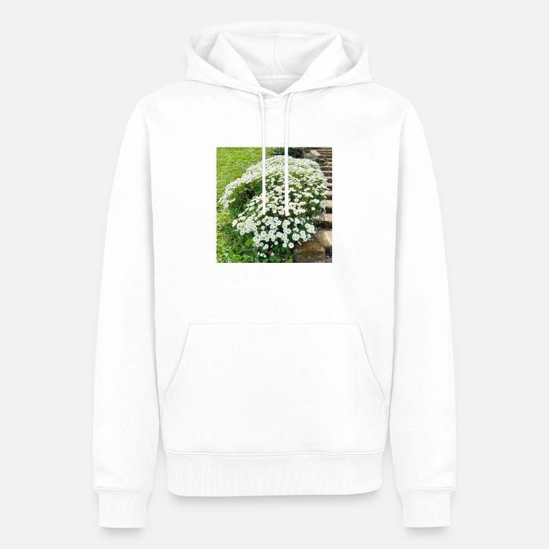 Gänseblümchenstrauch im botanischen Garten - Männer Premium Bio Hoodie - Weiß