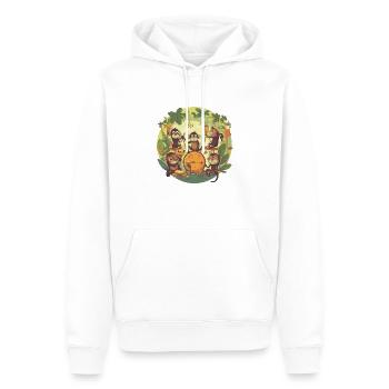 Monkey Party - Männer Premium Bio Hoodie - Weiß - Vorne - Nico (187cm)