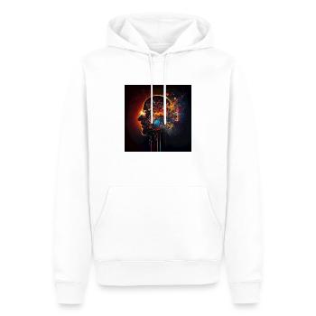 Psychonaut - Entdecke die Weiten des Geistes - Männer Premium Bio Hoodie - Weiß - Vorne - Nico (187cm)