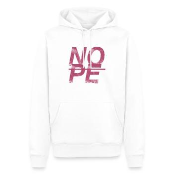 NOPE - don't be a yes sayer! - Men’s Premium Organic Hoodie - white - Front - Nico (187cm)