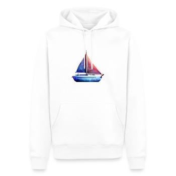 Segelboot Segelschiff Segeln Segelsport Segler - Männer Premium Bio Hoodie - Weiß - Vorne - Nico (187cm)