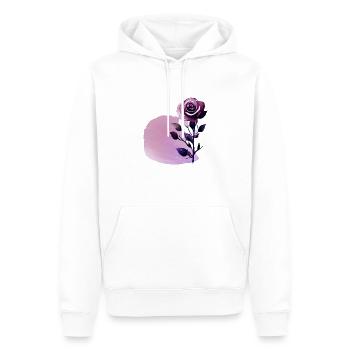 Rose flower rose design - Men’s Premium Organic Hoodie - white - Front - Nico (187cm)