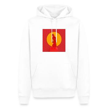 Philopœmen - Sweat à capuche Premium bio Homme - blanc - Devant - Nico (187cm)