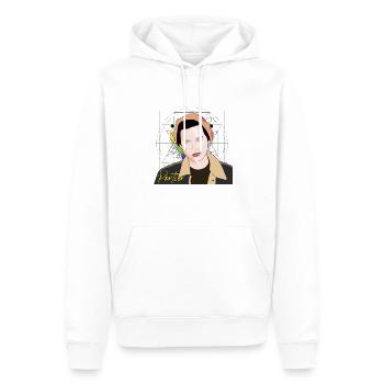 PortierAff - Männer Premium Bio Hoodie - Weiß - Vorne - Nico (187cm)
