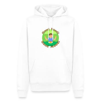 Good Food, Good Mood! - Männer Premium Bio Hoodie - Weiß - Vorne - Nico (187cm)